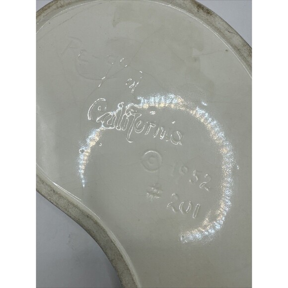 Re-Go California Pottery 1952 # 201 Cigarette Trinket Box with Lid Plums Cherrys - Picture 8 of 8